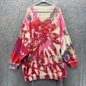 Natural Life Dress Sweater Women L/XL Multicolor Tie Dye Oversized Pullover Boho
